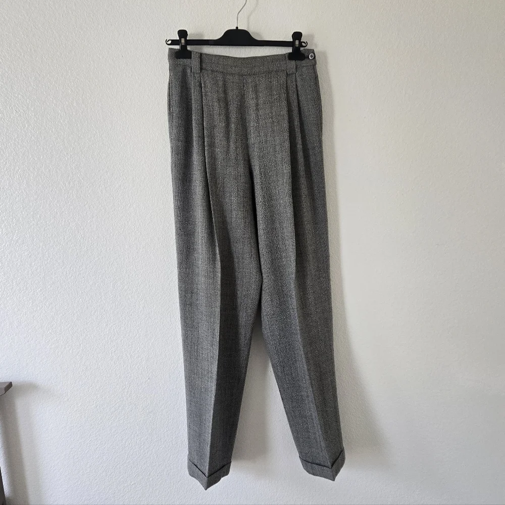 Vintage Joan and David High-waisted Womens Wool Pants Size 10 Lined Preppy 80s - Picture 2 of 15
